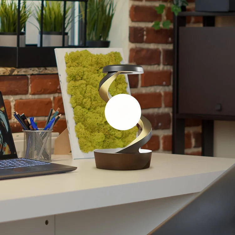 3D Spiral Levitating Moon Lamp with Wireless Charger