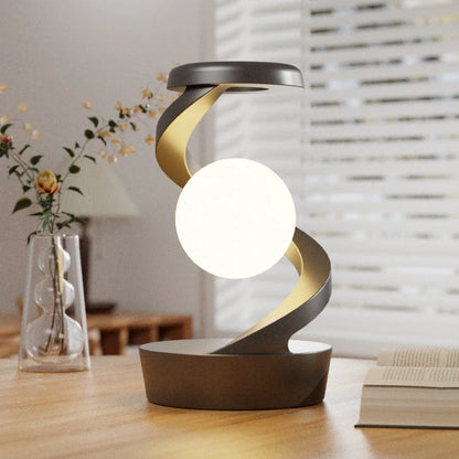 3D Spiral Levitating Moon Lamp with Wireless Charger