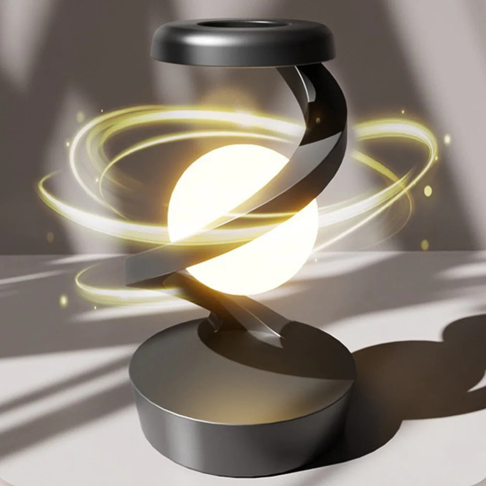 3D Spiral Levitating Moon Lamp with Wireless Charger