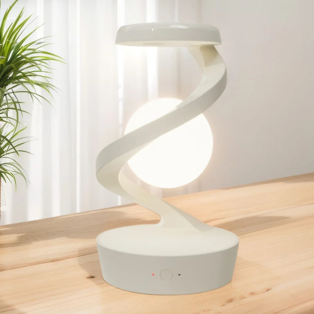 3D Spiral Levitating Moon Lamp with Wireless Charger